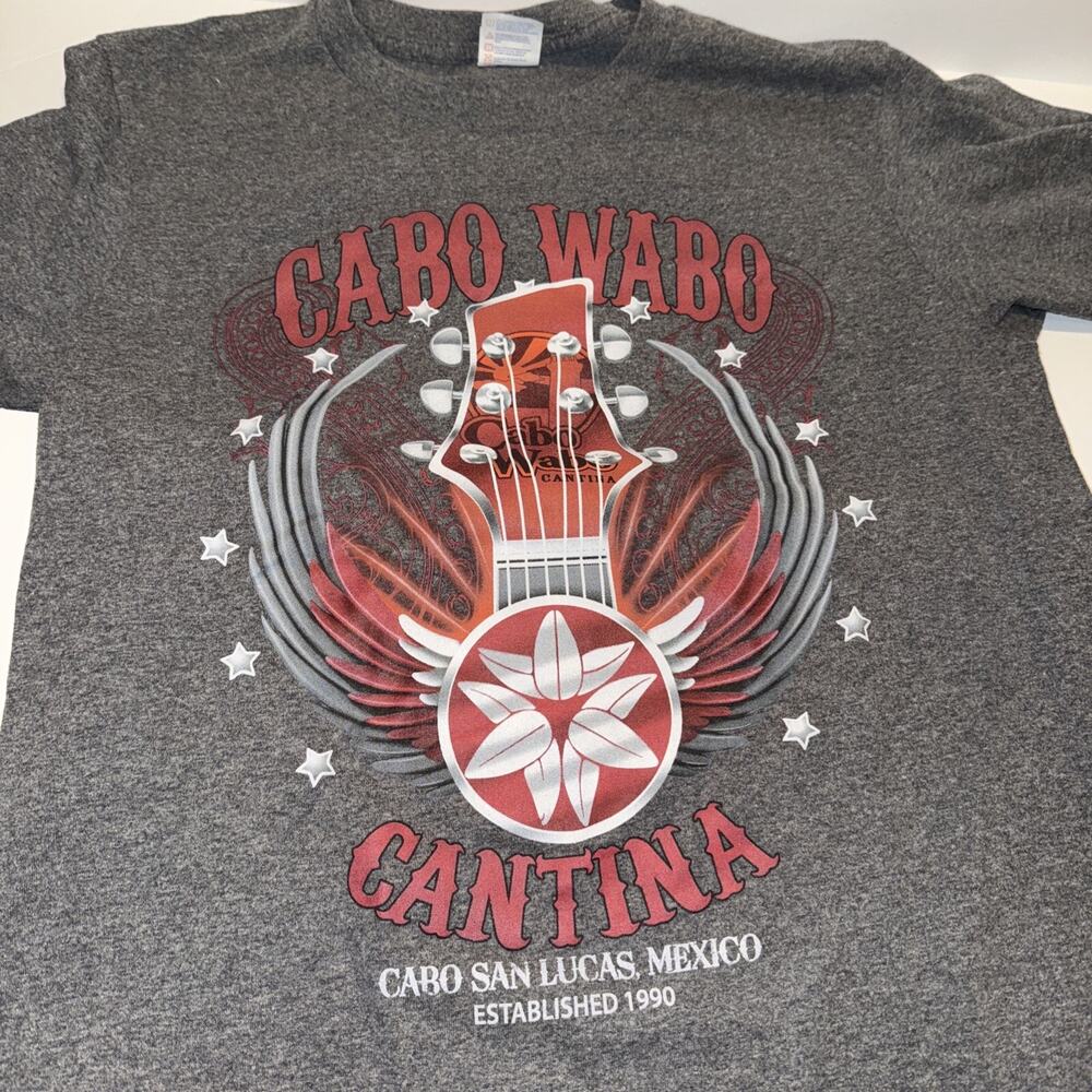 Cabo Wabo Cantina San Lucas Mexico Shirt SZ M Gray Short Sleeve NWOT